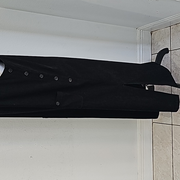 Talbots Corduroy Black Jumper Maxi Dress Sleeveless Side  buttons Size M - Picture 5 of 13